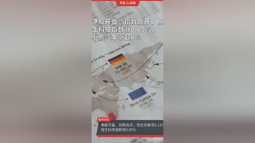 港股開(kāi)盤(pán) 指數(shù)高開(kāi),恒生科技指數(shù)漲0.85 ,小鵬汽車漲超6